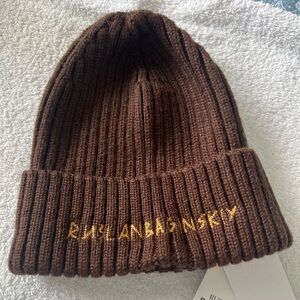 Brown Knit Beanie for women